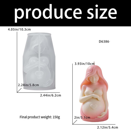 Moule de bougie de grossesse de silicone de catégorie comestible 2