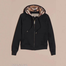 (black, S) British-style hooded sweatshirt jacket – Unisex full-zip jacket