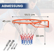 Basketbalring voor binnen - 45 cm ring, wandmontage, oranje