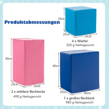 Bouwblokkenset van schuimrubber - 7 stuks, zacht en duurzaam
