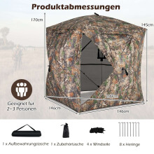 270 Camouflage Pop-Up Jachttent, Oxford, 2-3 personen