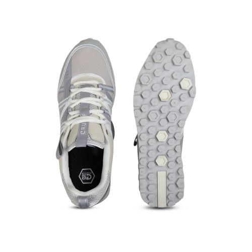 Cruyff Fearia HexTech Sneaker, Creme Silber, UK 6 1