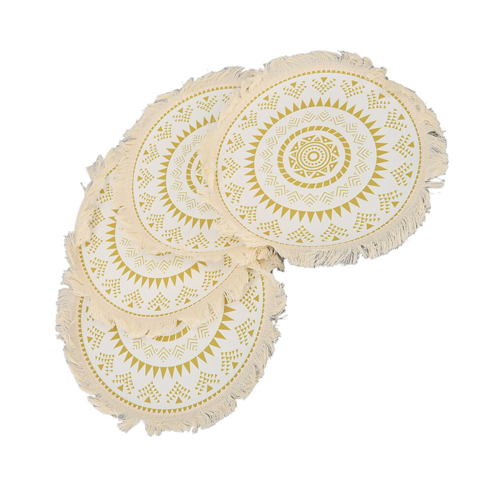 4 Pack Tassel Table Mats Boho Style
