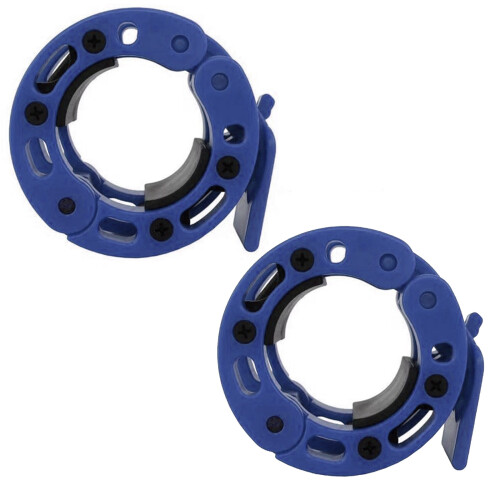 1Pair Barbell Clamps Locking Weight Clips Quick Install-Blue