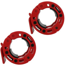 1Pair Fitness Barbell Clamps Collars Quick Release Pair-Red
