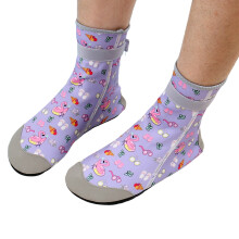 Nonslip Long Tube Beach Shoes for Boys-Purple 24 to 25 yards