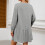 Women's Long-Sleeved Pullover Round Neck Patchwork-Black L 3