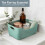 (Teal) KEPLIN 6 Pack Teal Plastic Studio Storage Basket 2