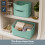 (Teal) KEPLIN 6 Pack Teal Plastic Studio Storage Basket 3