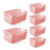 KEPLIN 6 Pack Pink Plastic Studio Storage Basket 1