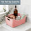 KEPLIN 6 Pack Pink Plastic Studio Storage Basket 2