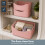 KEPLIN 6 Pack Pink Plastic Studio Storage Basket 3
