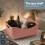 KEPLIN 6 Pack Pink Plastic Studio Storage Basket 4
