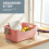 KEPLIN 6 Pack Pink Plastic Studio Storage Basket 9