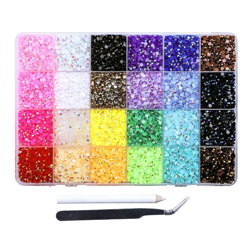 24 Compartment Storage Case Filled With Metallic-3mm Set 1