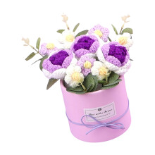 Crochet Rose Flower Bouquets For Home Decoration Wedding-6