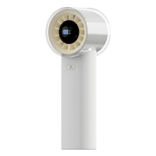 Ergonomic Handheld Fan Cooling Fan 3000mAh Battery-White
