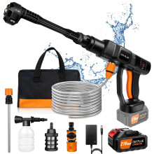 6-in-1 Nozzle, Handheld Brushless High-Pressure Car Washer Cordless Pressure Washer, Portable Power Washer