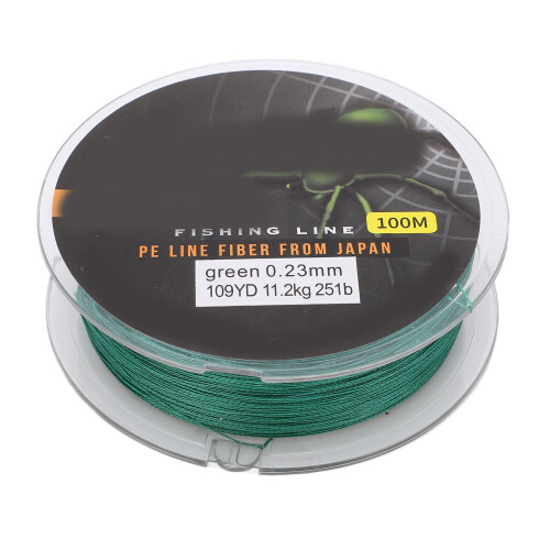 Línea de pesca trenzada multicolor de 100 m verde 2.0 1