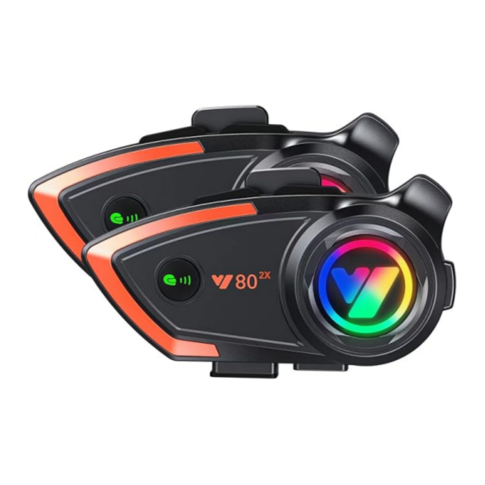 Hk&Hanker Motorcycle Helmet Bluetooth Headset 500Meters 2 Riders Bluetooth Helmet Intercom Headset With Cvc Noise Sound Quality Speakers 9133779918434