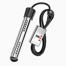 (black-EU3000W) 3000W Electric Immersion Heater for Swimming Pools, Fast Heating Element, Intelligent Timing Xinmuz