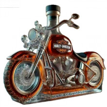 Whiskyflaska formad som en motorcykel, 325 ml, ny karaff i glas, 3D-gravyr