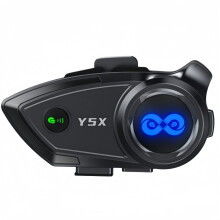 High-End 4-Way Intercom, Motorcycle Bluetooth 5.3 Headset with CVC Noise Cancelling & Audio Multitasking, 3000m Helmet Speakers