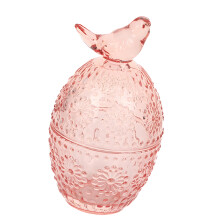 Étui à bijoux en verre fabriqué à la main avec une-Rose