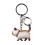 Speelse kat sleutelhanger Legering Vakmanschap Leuk-Bruin en wit 1