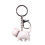 Creatieve sleutelhanger in de vorm van een kat met leuke-Wit 1