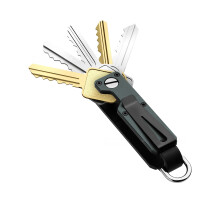 Stilvoller Schlüsselclip aus Metall mit praktischem-Grau