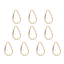 10Pcs Unique Oval Shaped Keychain Practical Gold Screw Lock-F.