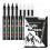 Soft Tip Highlighter Markers Soft Brush-4 black 4 white 1