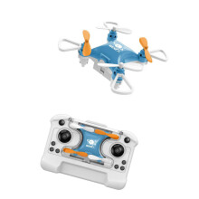 Superkleine zakdrones, inclusief 360 trucs en stevig ABS,-Blauw