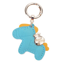 Fashionable Horse Charm Keychain Soft Leather Animal-Blue