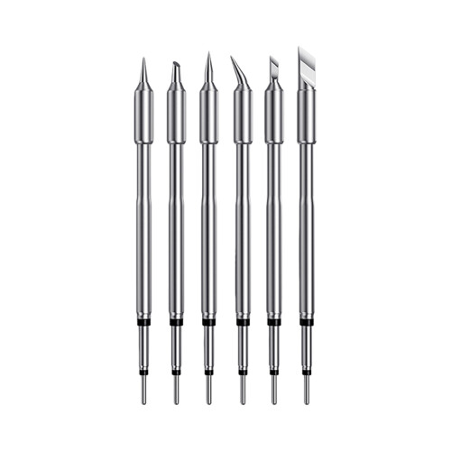 1/6Pcs Soldering Iron Tip Stainless Steel Replacement-6Pcs