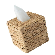 Handmade Water Hyacinth Woven Tissue Box Square Shape-square