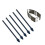 Pack of 5 Pen Refills with Clip for Secure Fixation for-Black 1