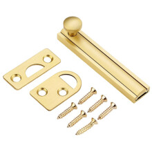 Scheunen-Schieberiegel, Türriegelschloss, Metall, verdeckte-Gold