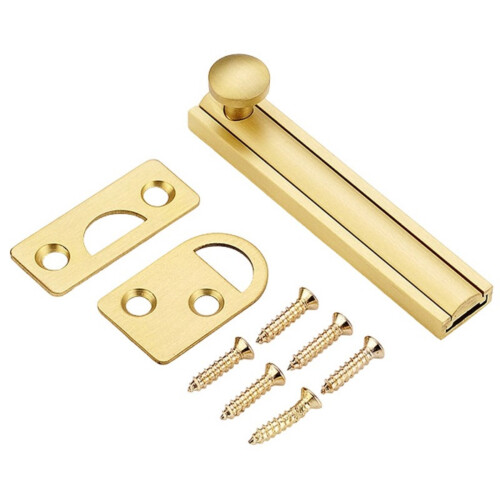 Scheunen-Schieberiegel, Türriegelschloss, Metall, verdeckte-Gold