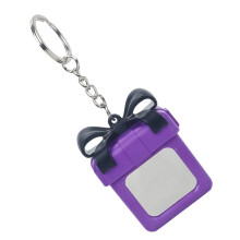 Gloeiende hanger ABS sleutelhangerhouder met leuk-Paars