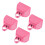 Set van 4 multifunctionele noise maker koebellen die luid-Roze 1