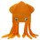 Halloween Event Cuttlefish Hat Fun Headwear For Parent-Orange 1