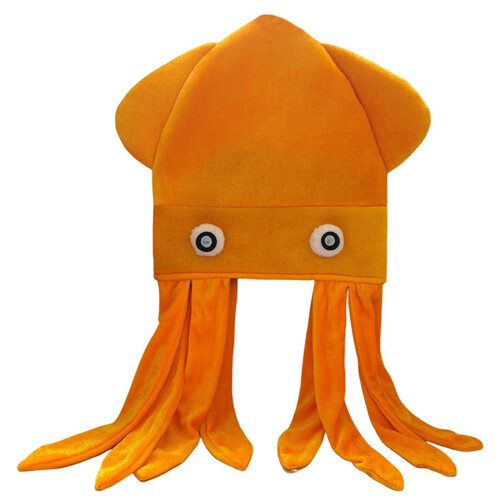 Halloween Event Cuttlefish Hat Fun Headwear For Parent-Orange