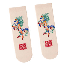 Paire de chaussettes mi-mollet en coton rouge pour- Allez grand