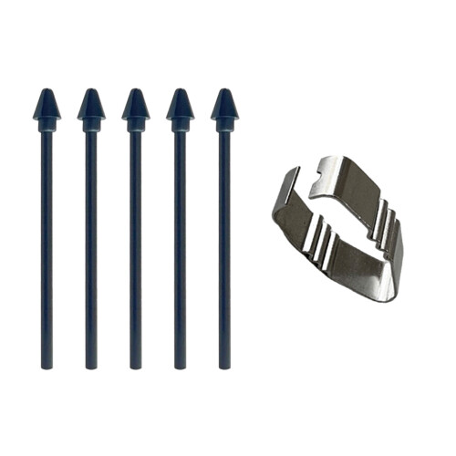 5Pcs Pen Refills with Multifunctional Clip for Tab-Black