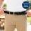 CTM Men's Braided Stretch Belt Silver Buckle Adjustable Elastic 3