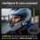 Motorcycle Helmet Headset Motorcycle Intercom with Soft+Hard Mic Hands-Free Call/Music/Waterproof/Noise Cancellation 2