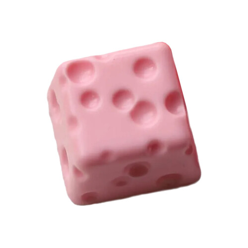 Cute Cheese Keycap Resin Construction Low Profile for-Pink