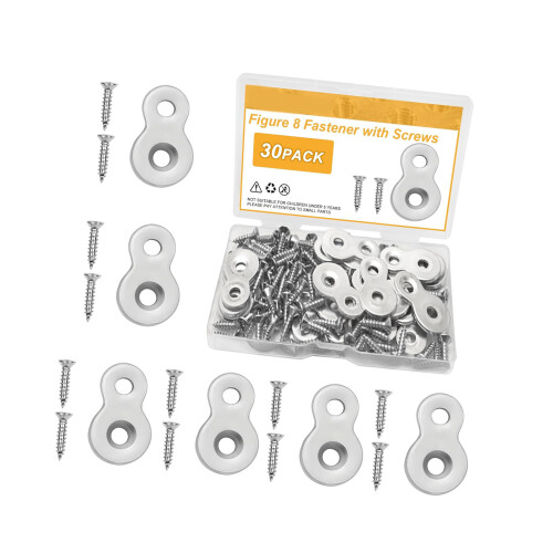 Cabinet Fastening Plates with Installation Screws-Silver